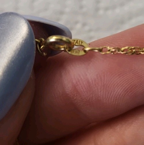 Vtg UNOAERRE 14k Gold Singapore Chain Necklace Italy 1AR 2g 16in Lgth Ships Free