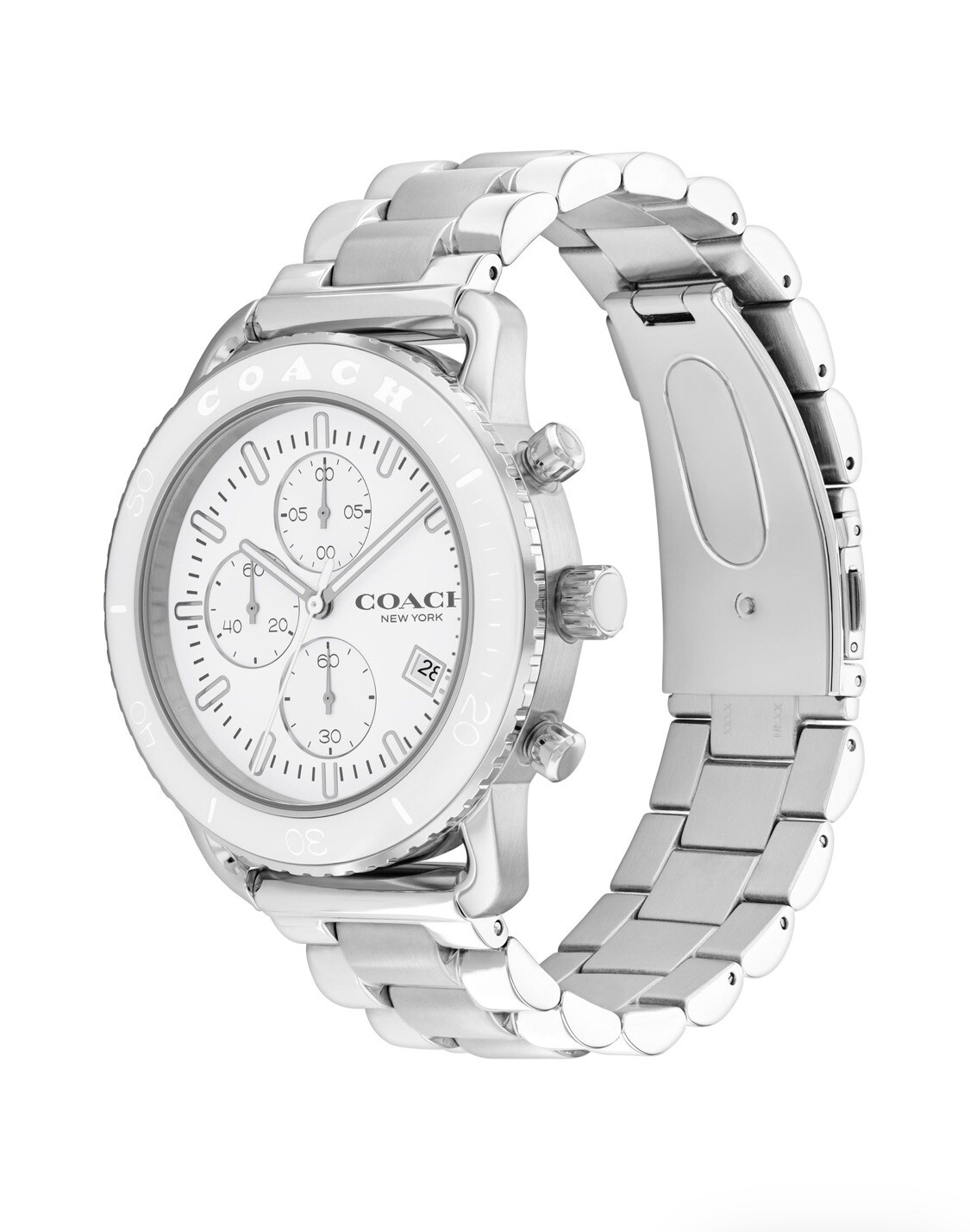 Brand New Coach Men’s Cruiser White Dial Stainless Steel Bracelet Watch 14602594