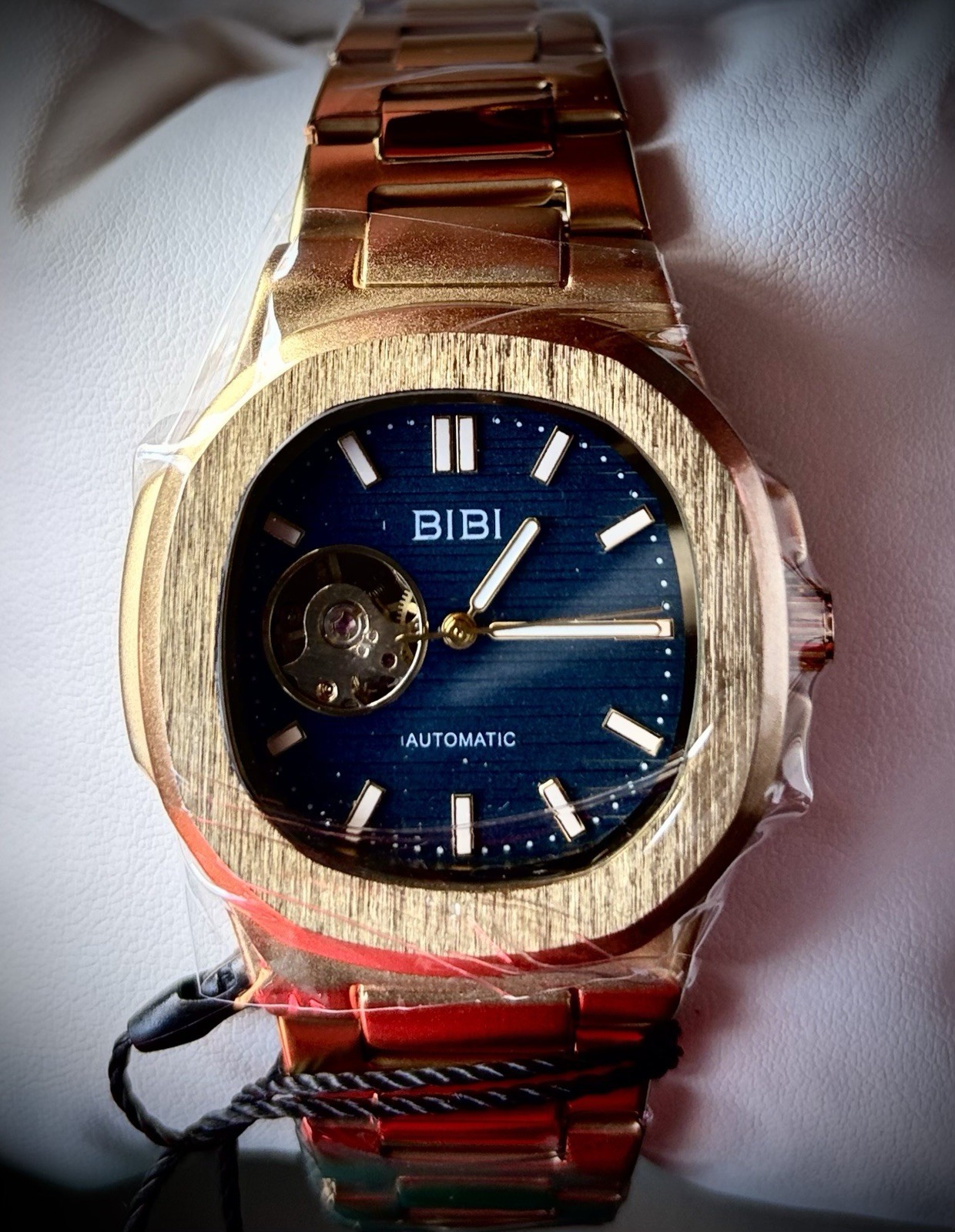 🔥 BIBI Luxury B0140 Automatic Skeleton Watch 🔥 Gold-Tone Stainless Steel Dial