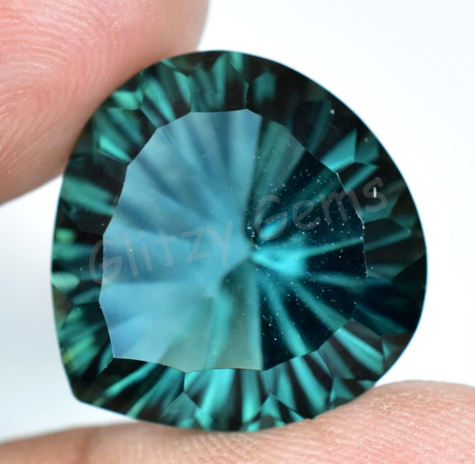 Natural 21.25 Ct Paraiba Tourmaline Greenish Neon Blue Copper Loose Gemstone