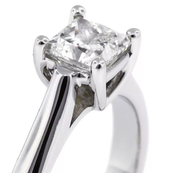 Solitaire Engagement Ring 14K Gold 3.05 Carat Princess Lab-Grown Diamond G VS1
