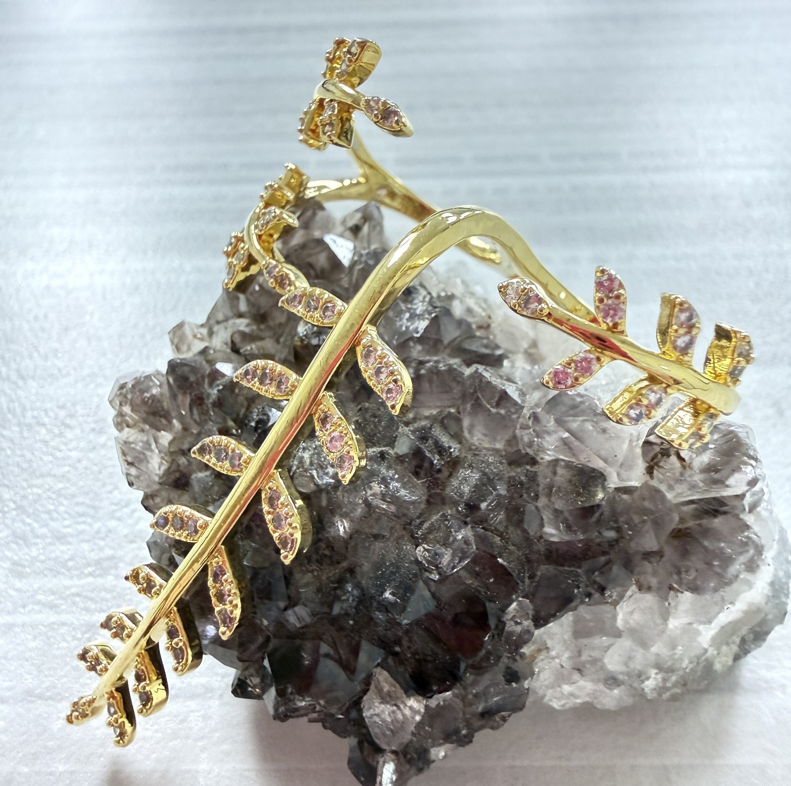 BAUBLEBAR: “PEACEMAKER” DOUBLE RING Gold Tone, Ceasar Fern Roman 7, Adjustable