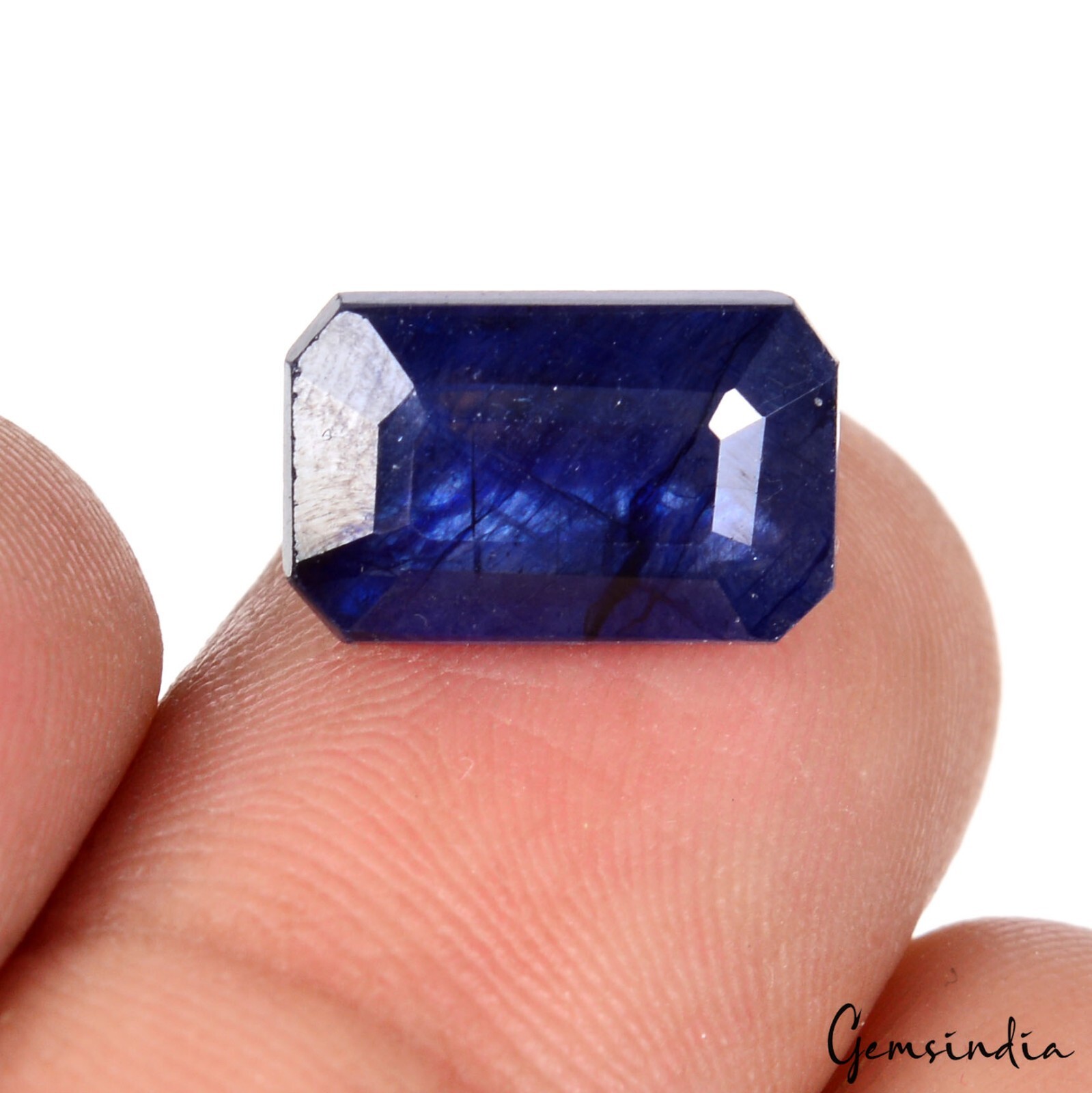 IGL&I Certified 6.50 Cts Natural Ceylon Blue Sapphire Octagon Cut Gems For Ring