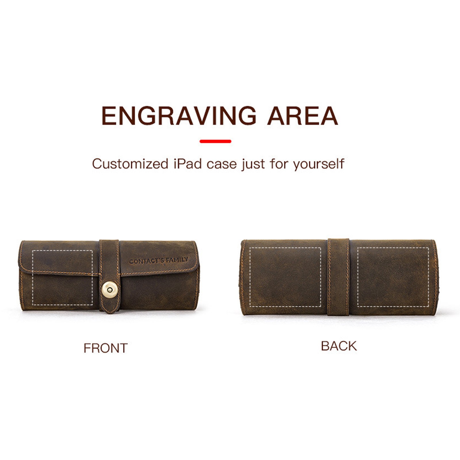 Genuine Leather Watch Roll Travel Box 3 Slot Wrist Watches Display Storage Case