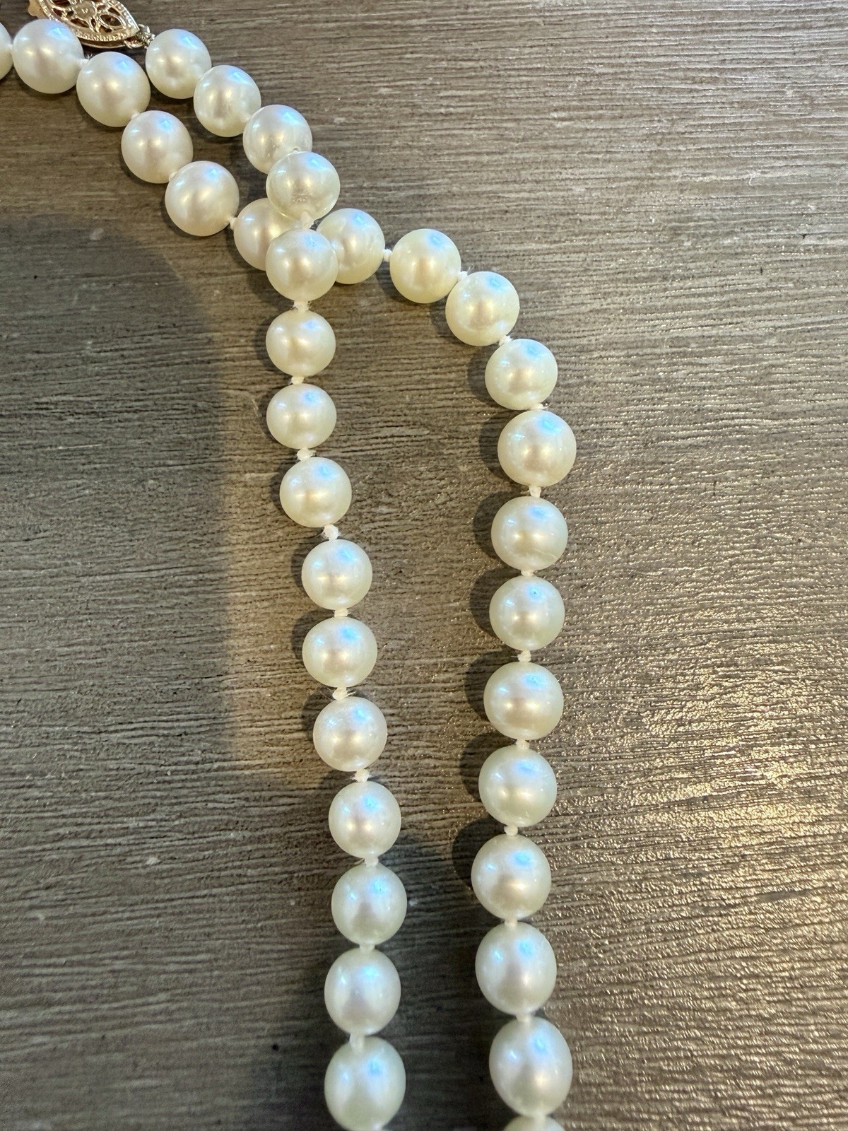 Pearl Paradise Necklace Strand 6.5-7.0mm 28” Length 14K Solid Yellow Gold Clasp