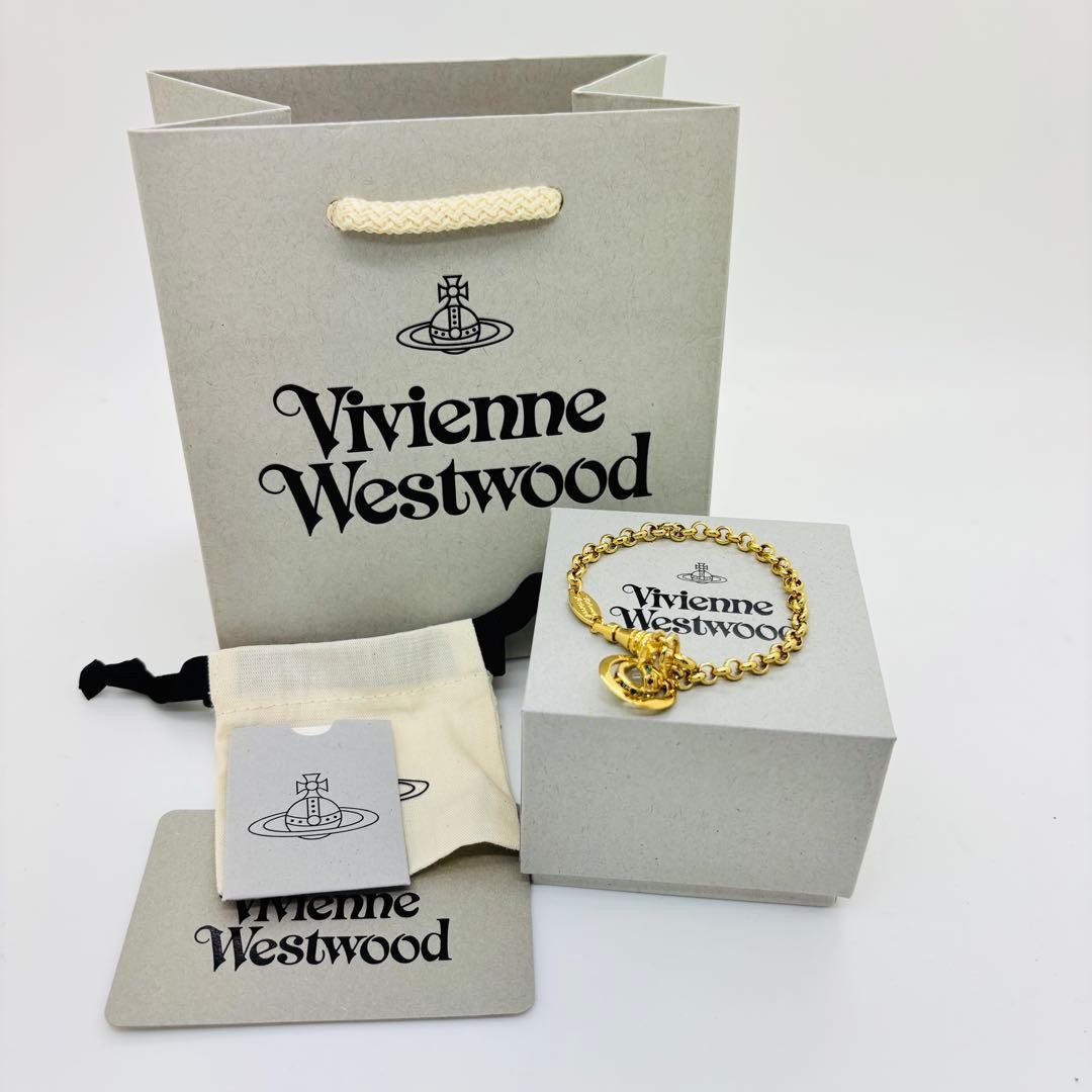 Vivienne Westwood New Petite Orb Bracelet Gold Coating Crystal Japan Unused
