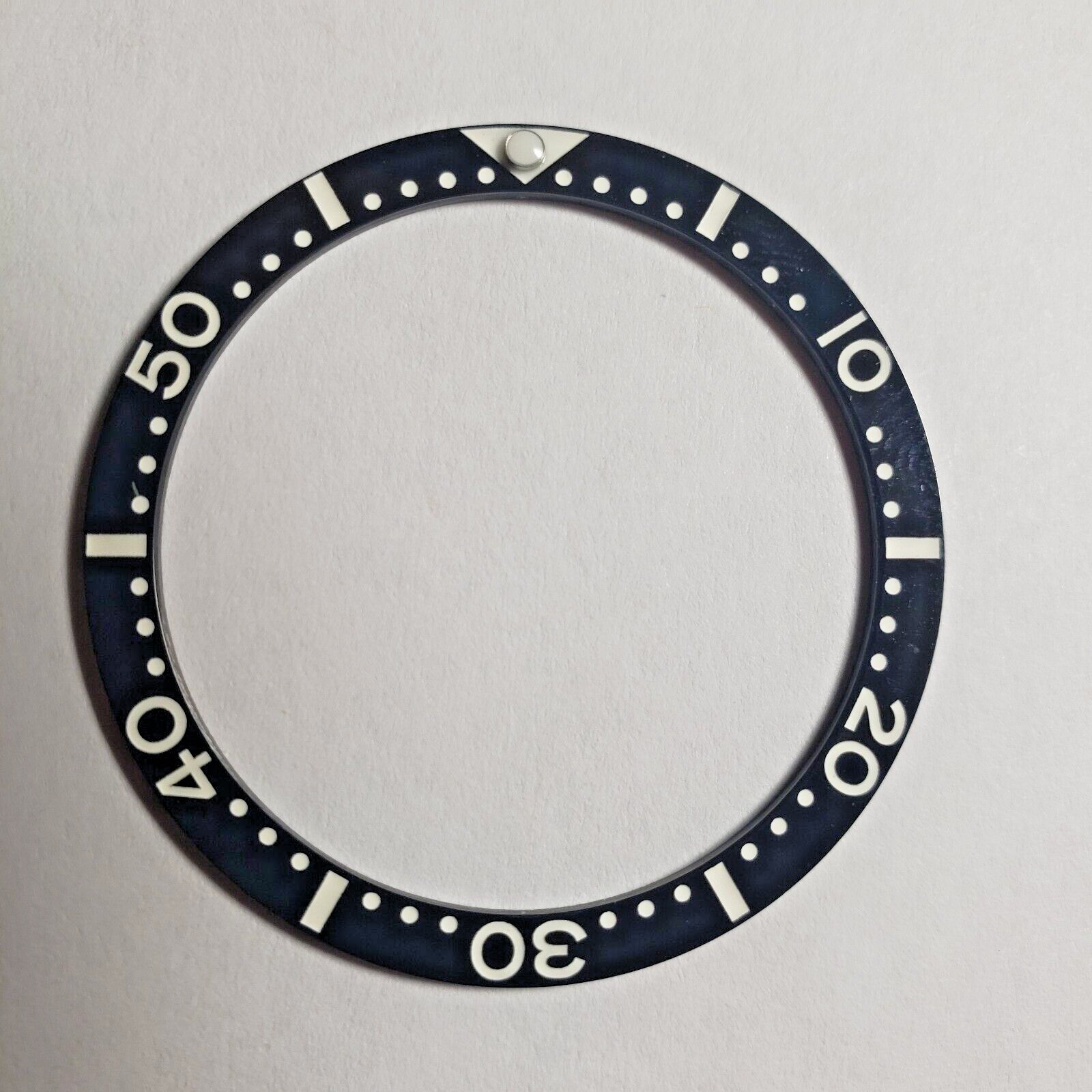 BLACK CERAMIC 38mm FULL LUME FLAT BEZEL INSERT for SEIKO With Pip