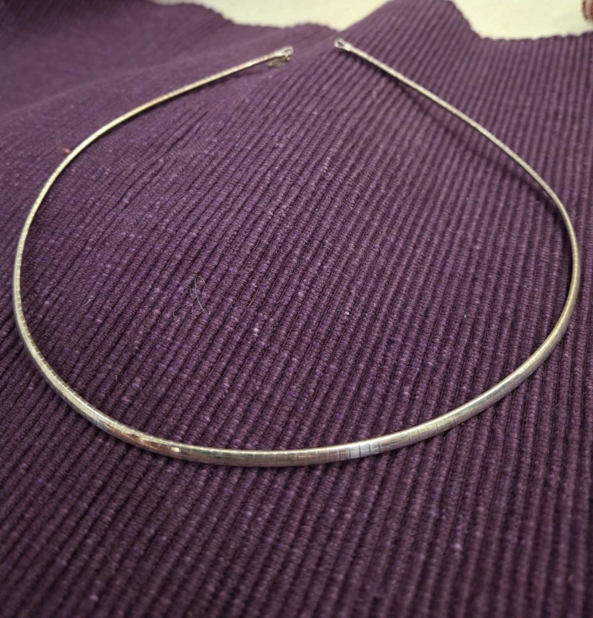 Sterling Silver 17″ Flat Snake Chain Necklace Choker 925 Pre-Owned 16.44g Italy