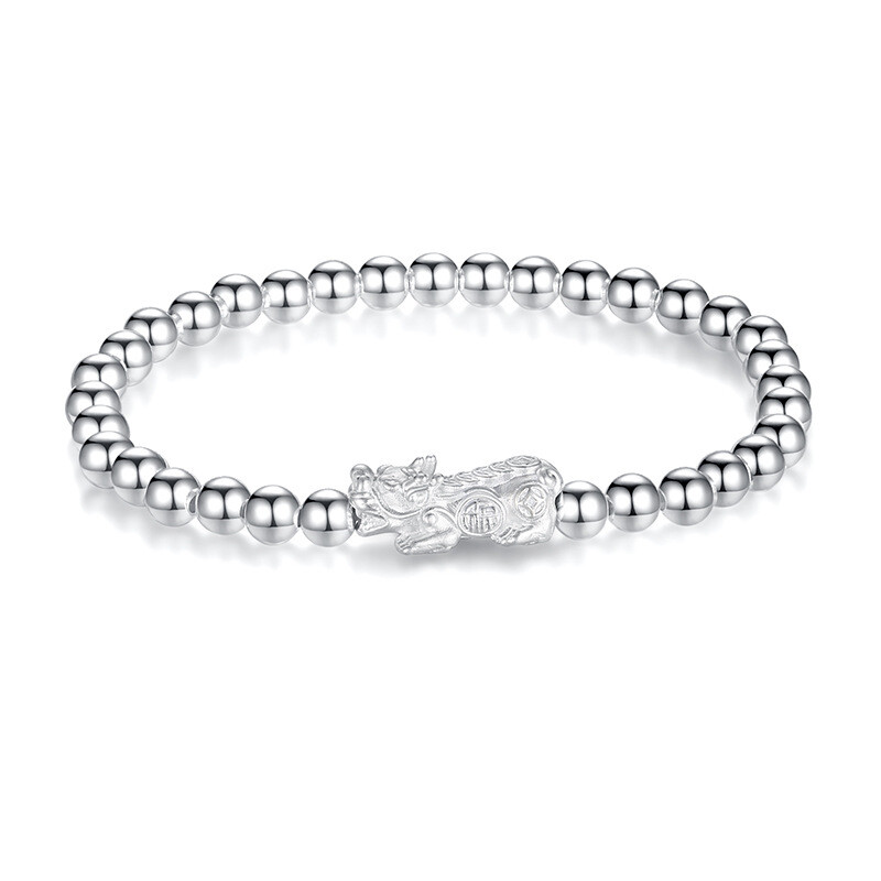 990 Foot Silver Pixiu Ball Pure Silver Bracelet