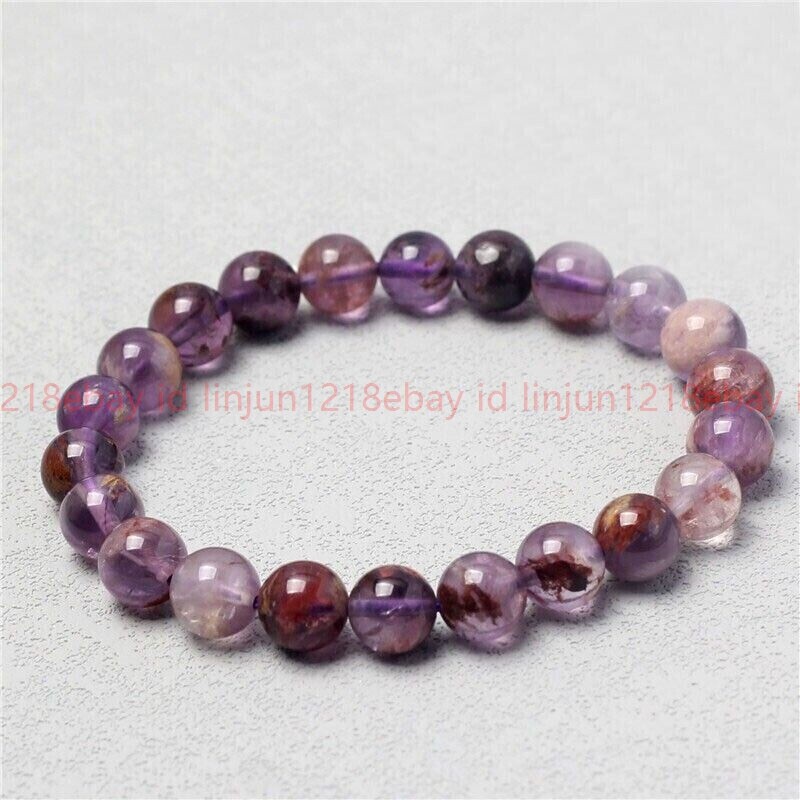 Super Seven Melody Stone Super 7 Crystal Beaded Bracelet Healing Protection 10mm