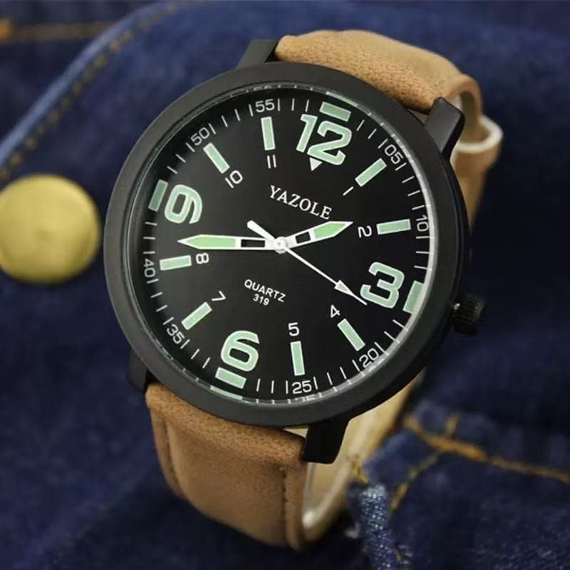 men Large dial 1.77in Watch Wristwatch Fash Classic Business Gift Free shipping