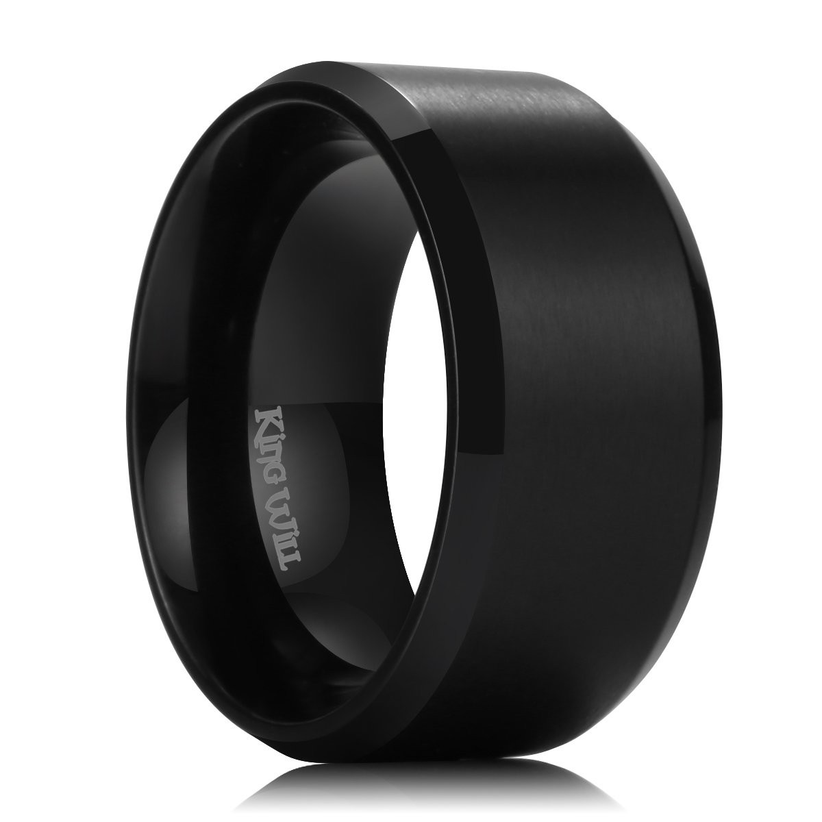 Titanium Wedding Band for Men Women- 3-10mm Width Black/Sliver/Gold High Puri…