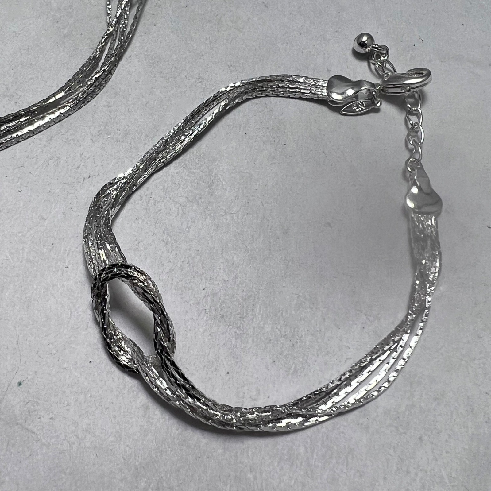 Silver Tone Statement Jewelry Tassel Multi Ring Knot Necklace Hair Slide