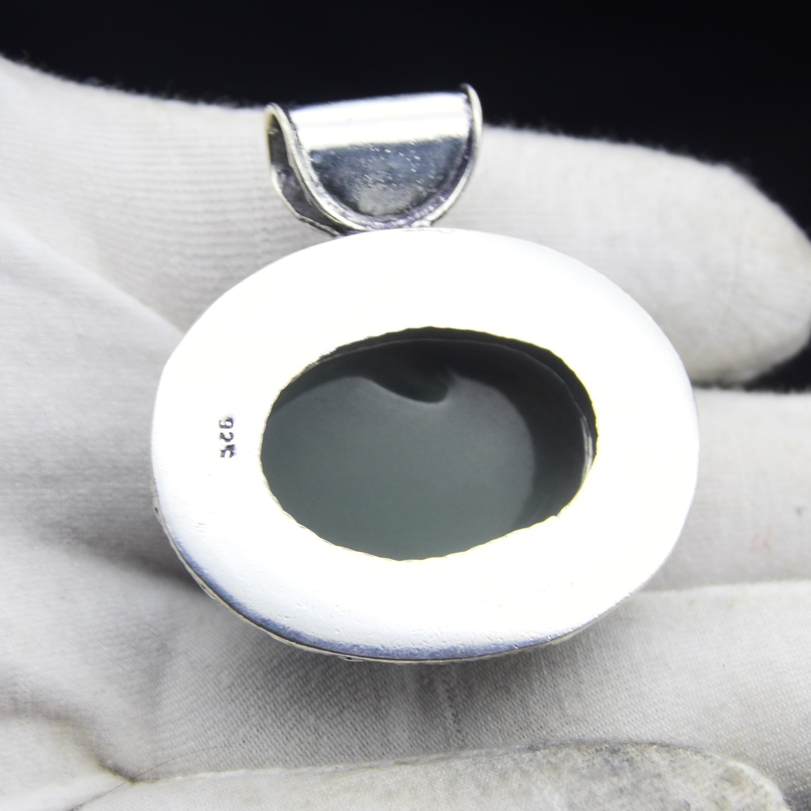 Fire Tree Dendritic Gemstone Pendant Handmade 925 Sterling Silver Jewelry 1.75″