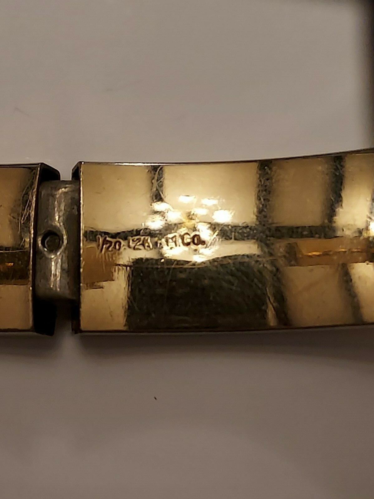 Bracelet #132; 12K Gold with Floral Engraving