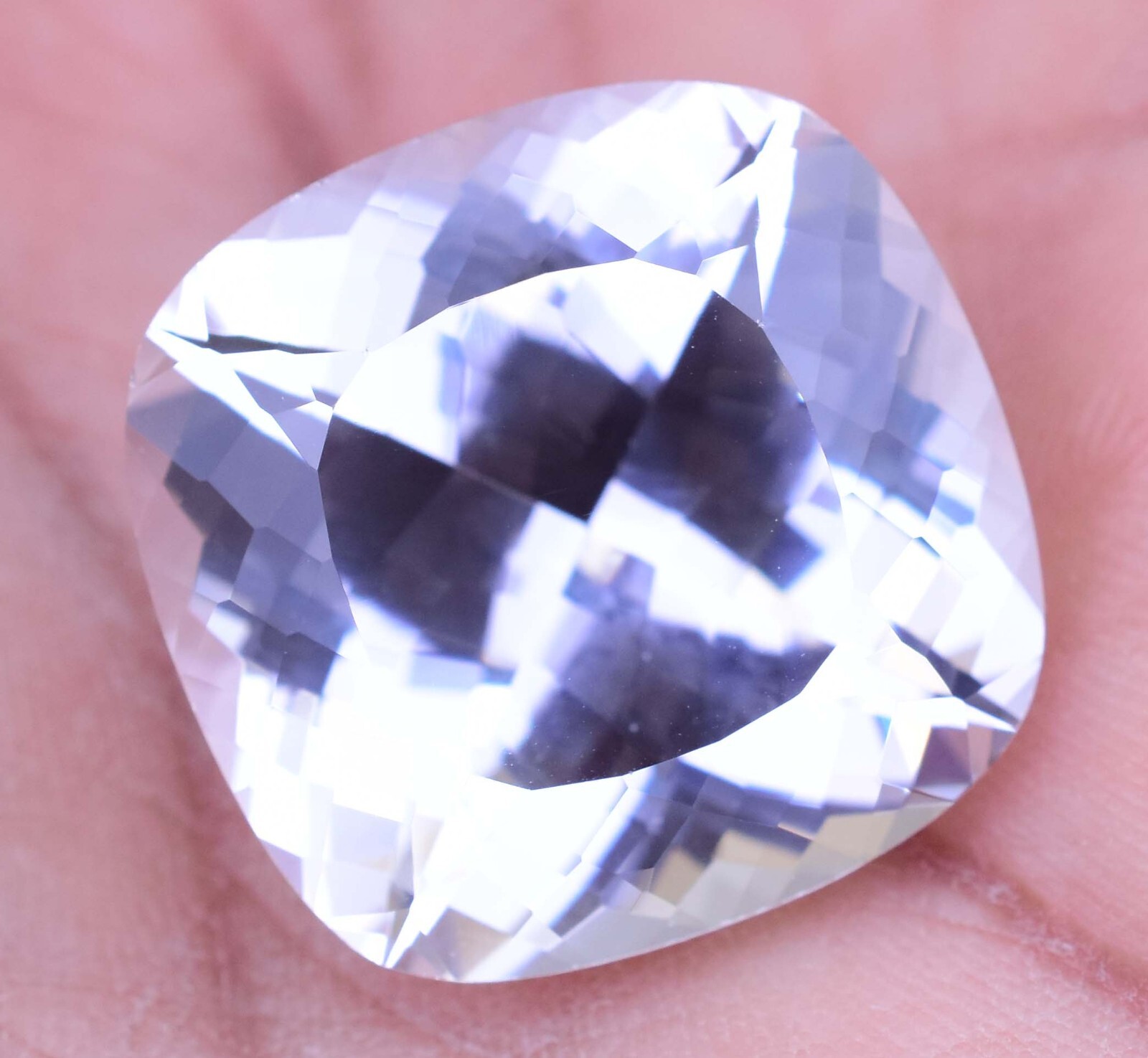 Natural 40.55 Ct White Montana Sapphire Cushion Certified Rare Loose Gemstone