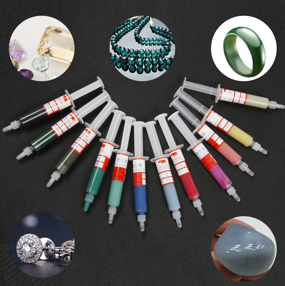 Diamond Polishing Lapping Grinding Paste Syringes W0.5-W40 Grit 320-10000