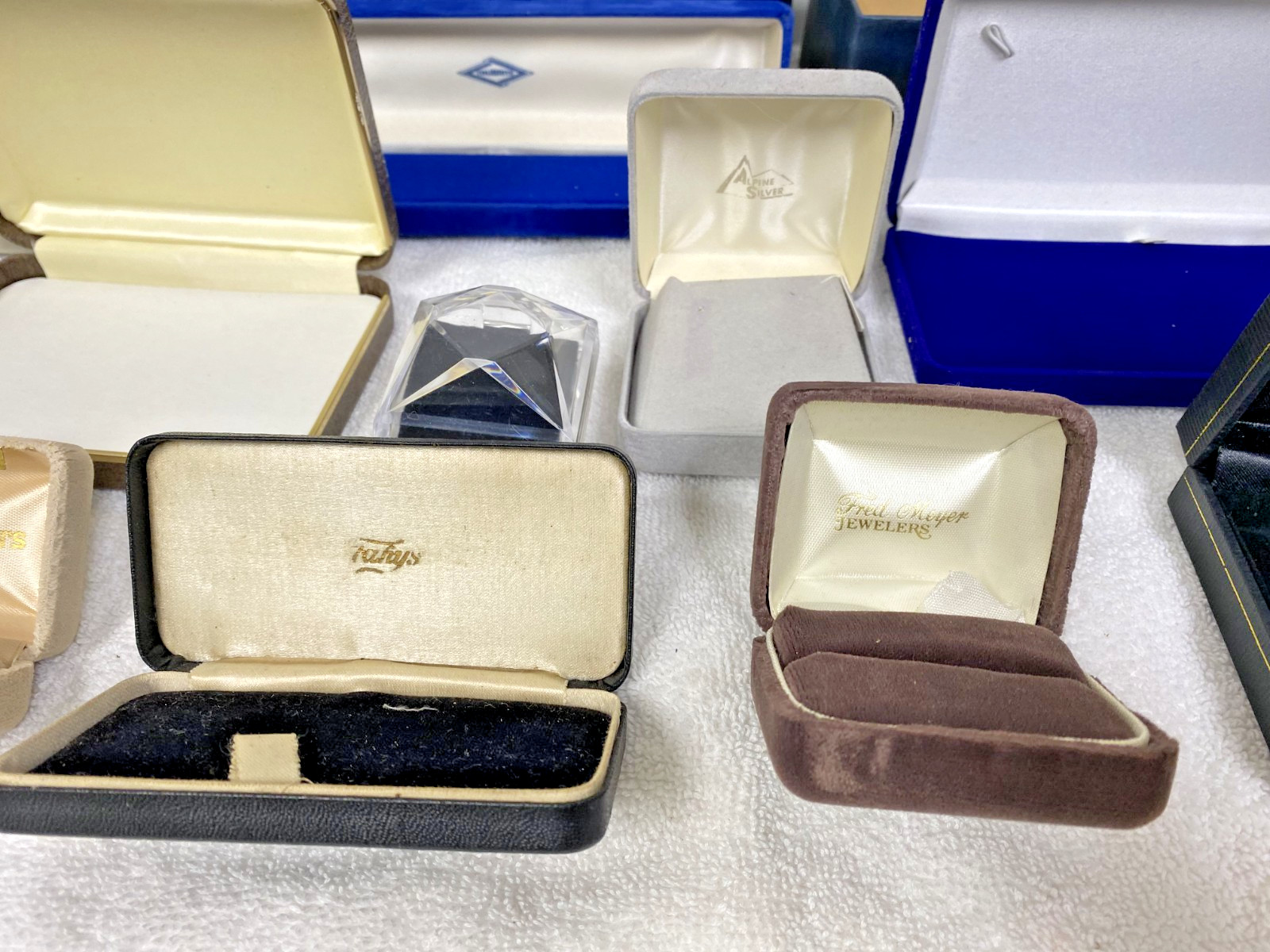 17 Vintage Jewelry Presentation Gift Boxes Ring Bracelet Watch Mixed Sizes