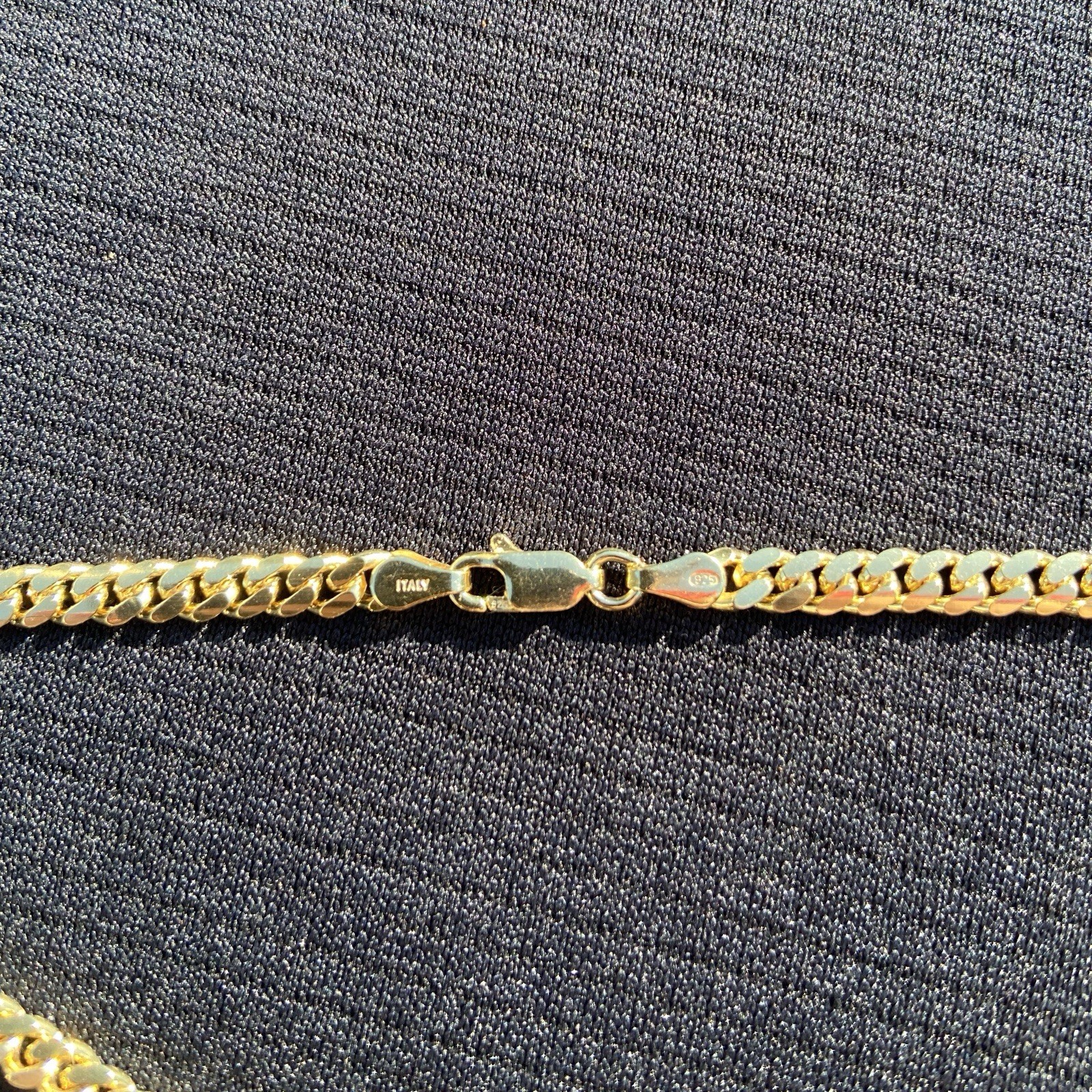 Gold Chain 14k Gold Vermeil Miami Cuban 24in 4mm .925 Italy