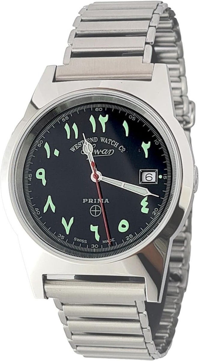 West End Watch Co. 6841 10 0788R Swiss Quartz Men’s Stainless Steel Date Watch