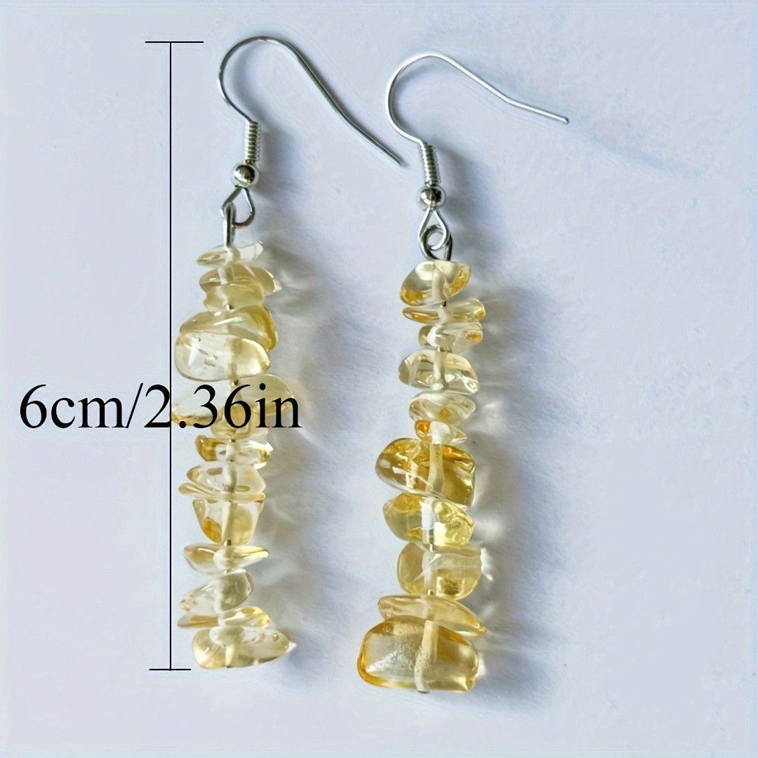 36pcs/set Natural Stone Jewelry Boho Crystal Bracelet Earrings Bead Chakra Reiki