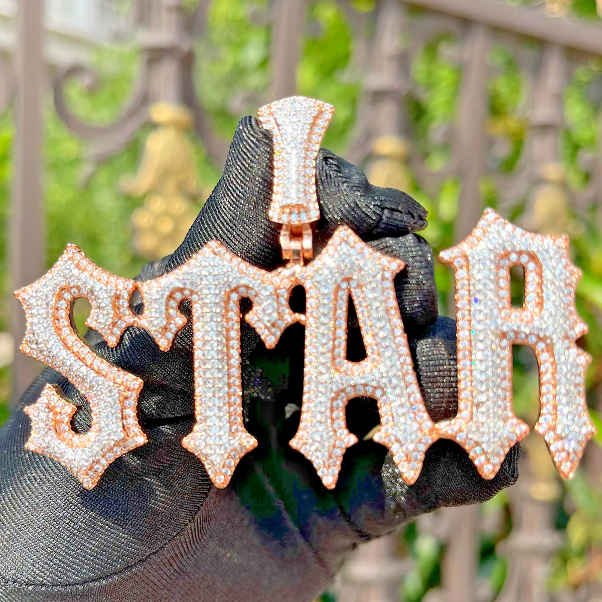 Iced Out Custom Name Necklace Personalized Pendant Men Hip Hop Jewelry Gift New