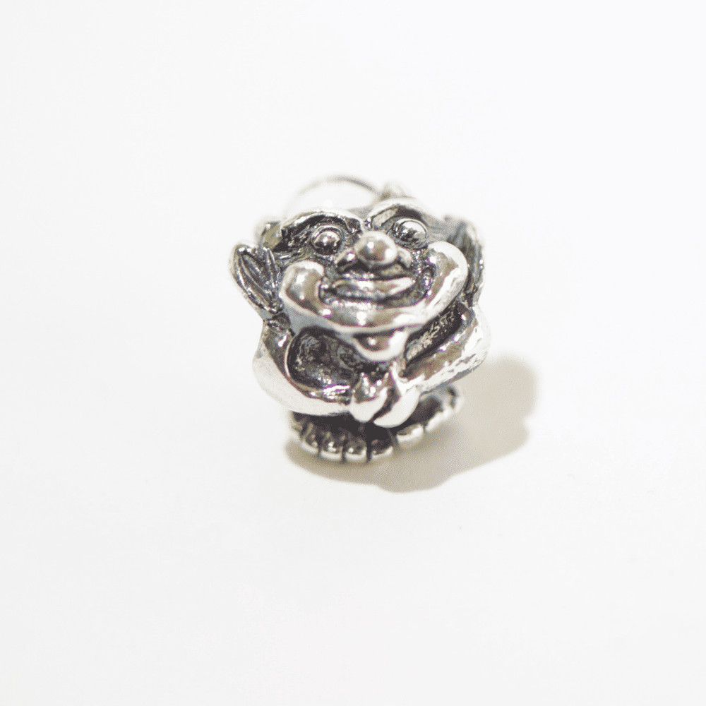 Trollbeads ~ Grinning Troll With Big Feet Bead with Dichroic Glass ~ 925 LAA