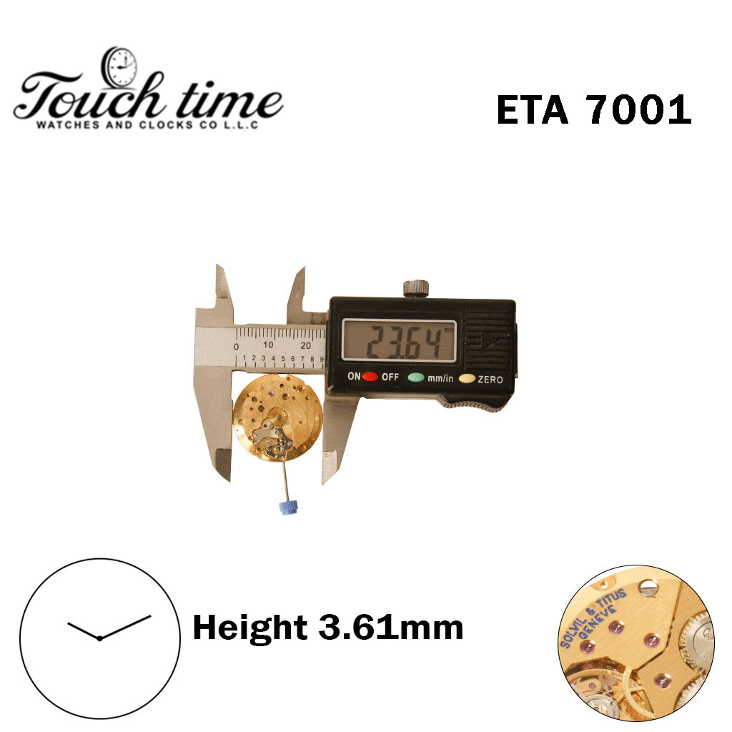 ETA 7001-Solovil & Titus Geneve-Swiss Quartz Movement-Without Disk-2 Hands.