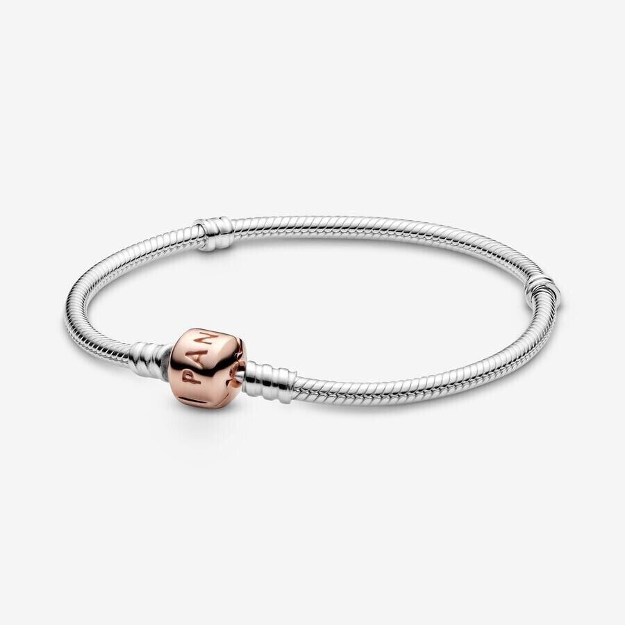 Pandora Moments S170 + Gold Plated Snake Chain Bracelet 580702-16cm – 6.3 in