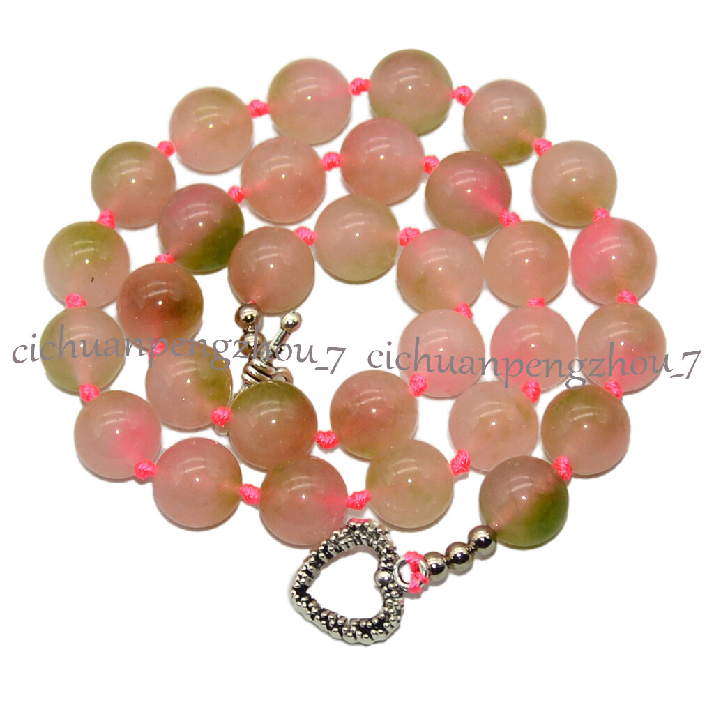 Natural 6/8/10/12/14mm Round Multicolor Gemstone Beaded Jewelry Necklace 18”