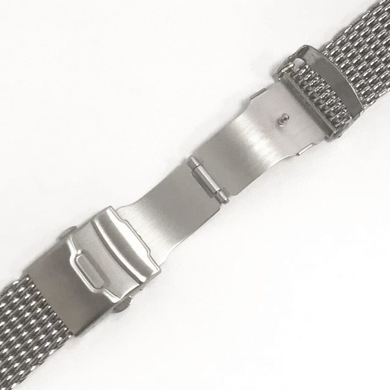 Premium Stainless Steel Watch Band Strap Mesh Braided Double Push Button 20/22mm