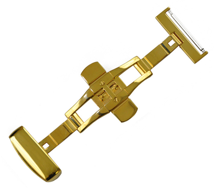 20mm Panatime Gold Tone Finish Easy Open Push Button Deployant Clasp