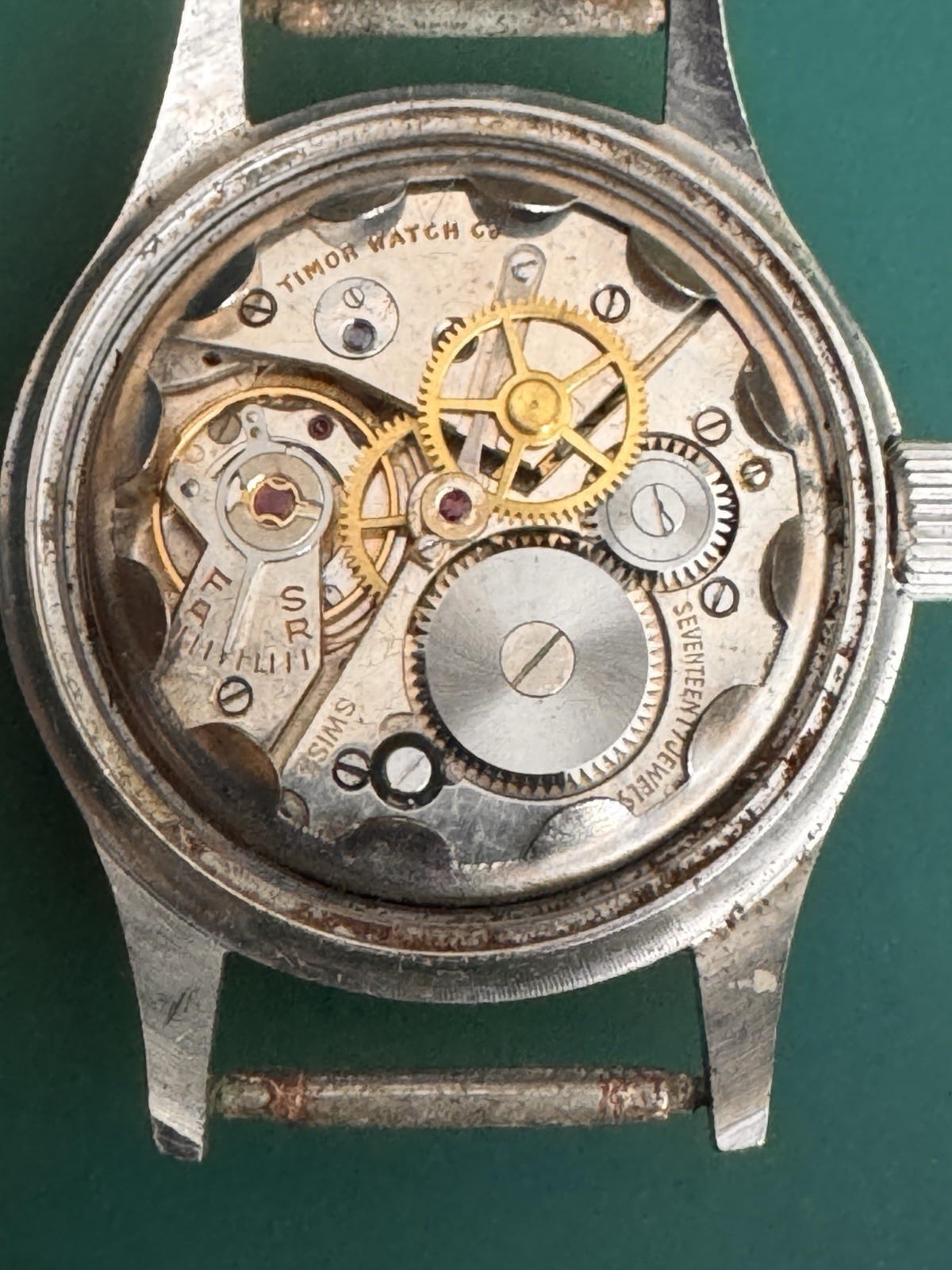 Vintage Timor Military Manual Wind Wrist Watch 30mm