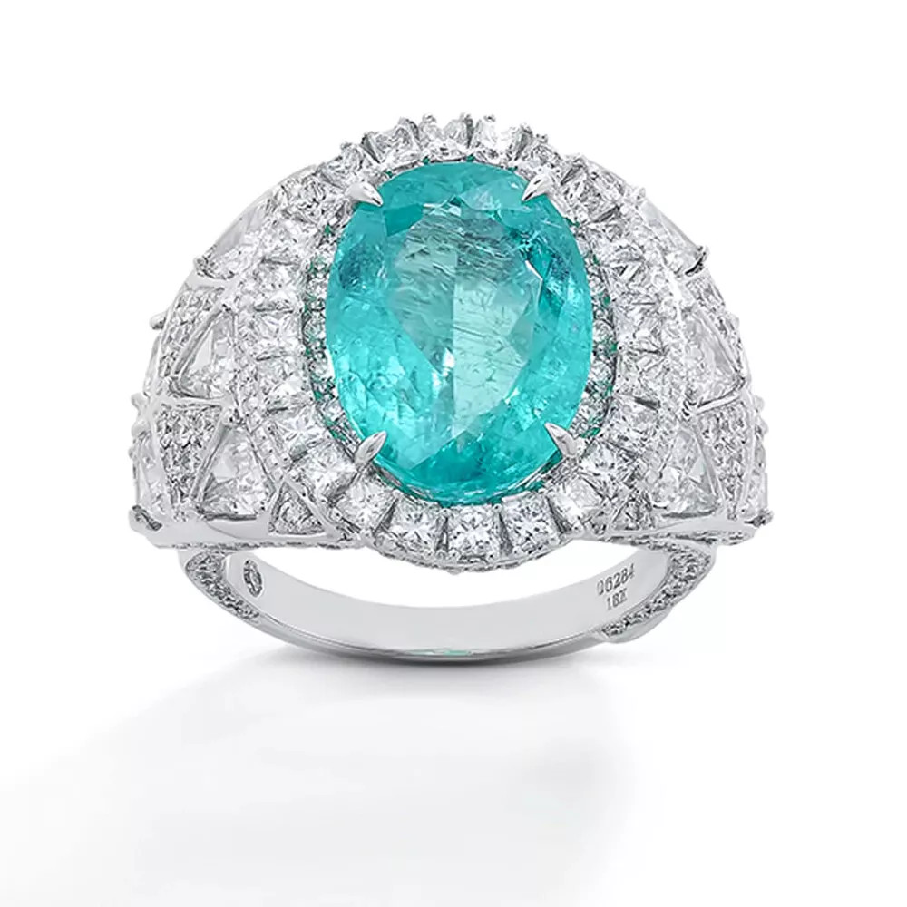 Oval Shape 6.69CT Oval Diamond With 4.33CT Sparkling CZ Handmade Beautiful Ring