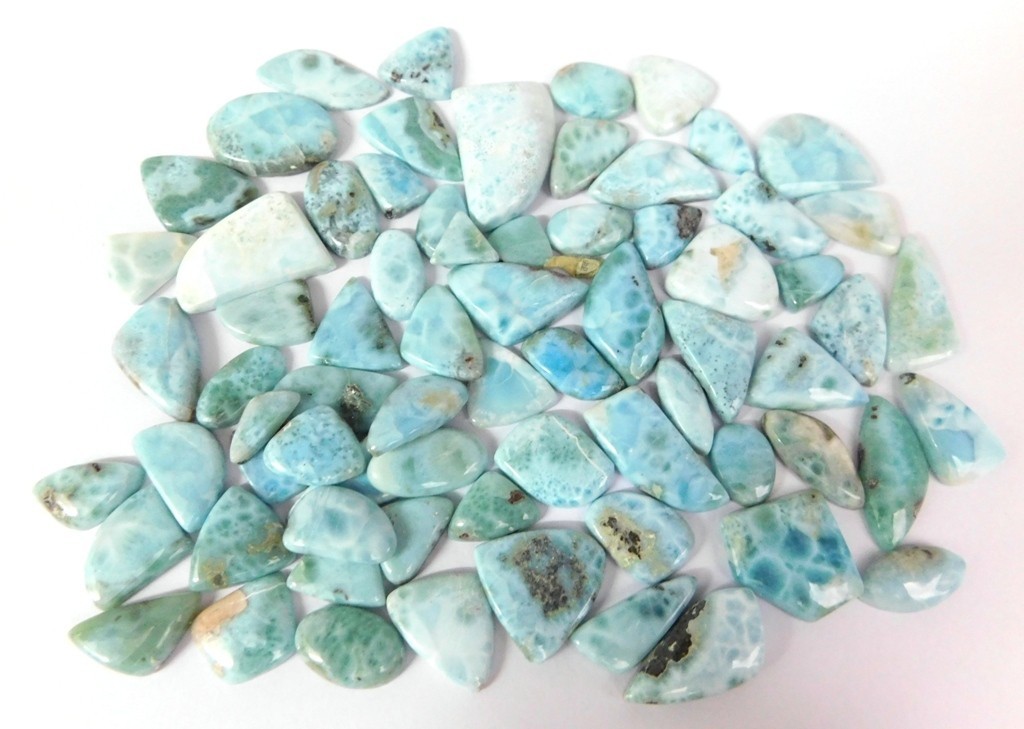 Larimar cabochon Loose gemstones Fancy Jewelry Making Wholesale Lot 71253