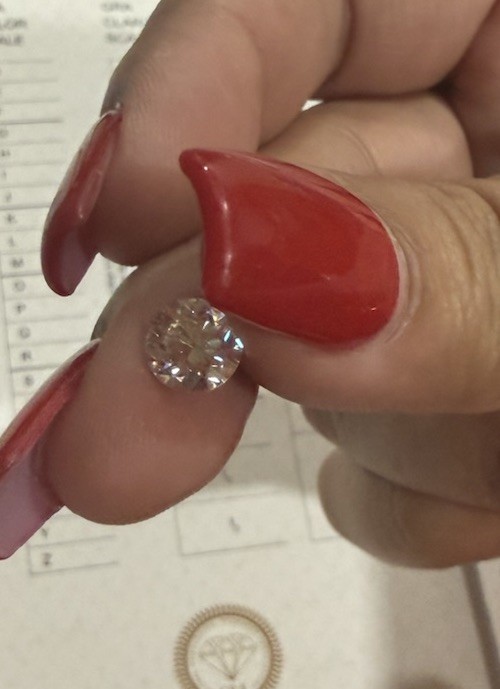 GRA Certified Loose Moissanite Round 7.0mm 1.0ct D VVS1 Excellent Cut