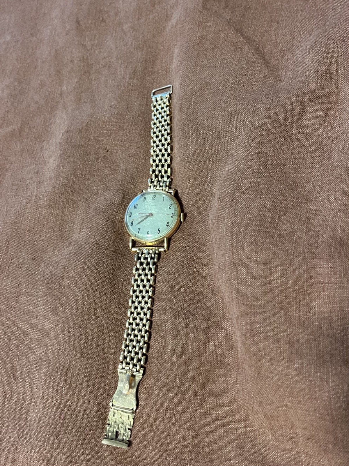 Vintage CYMA 18K Solid Yellow Gold Mens Watch Integrated 18K Gold Mesh 45g