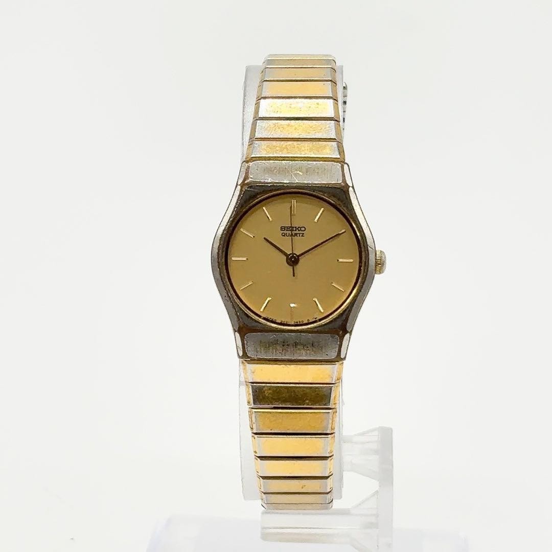 Working item SEIKO Ladies Watch Quartz New Battery Gold