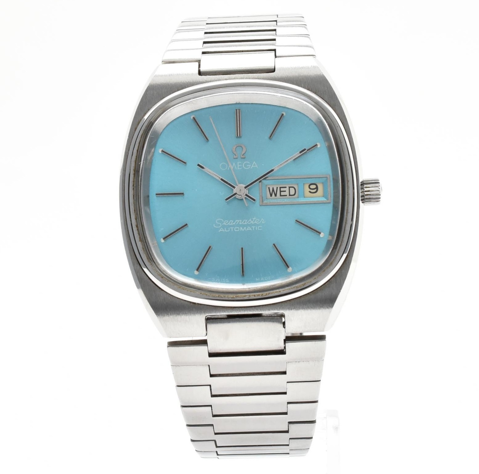 Vintage OMEGA Seamaster TV Cal.1022 166.0213 Ice Blue Dial Automatic Men’s Watch