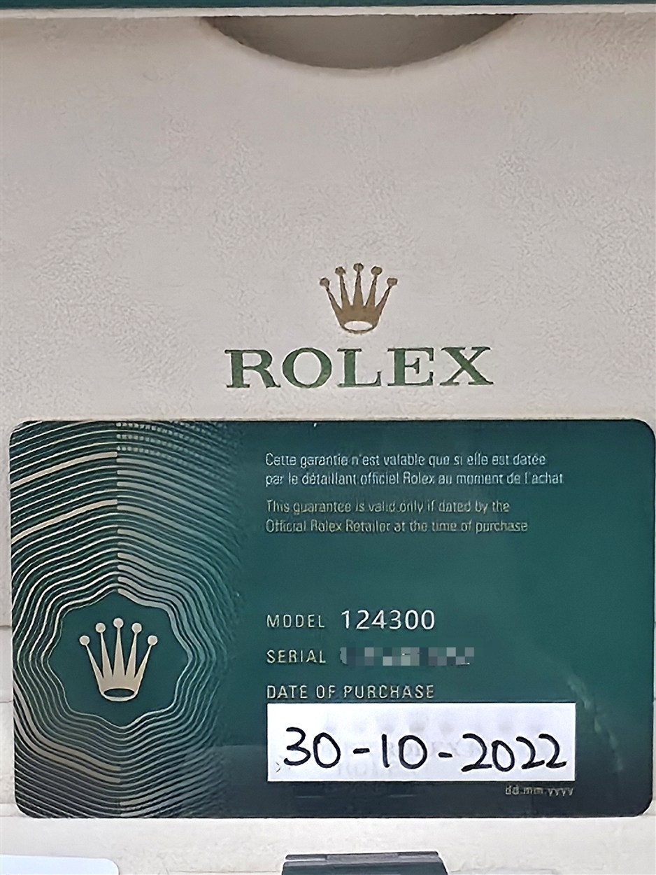 2022 Rolex Oyster Perpetual 41mm 124300 Aftermarket Celebration w/Orig Dial B&P