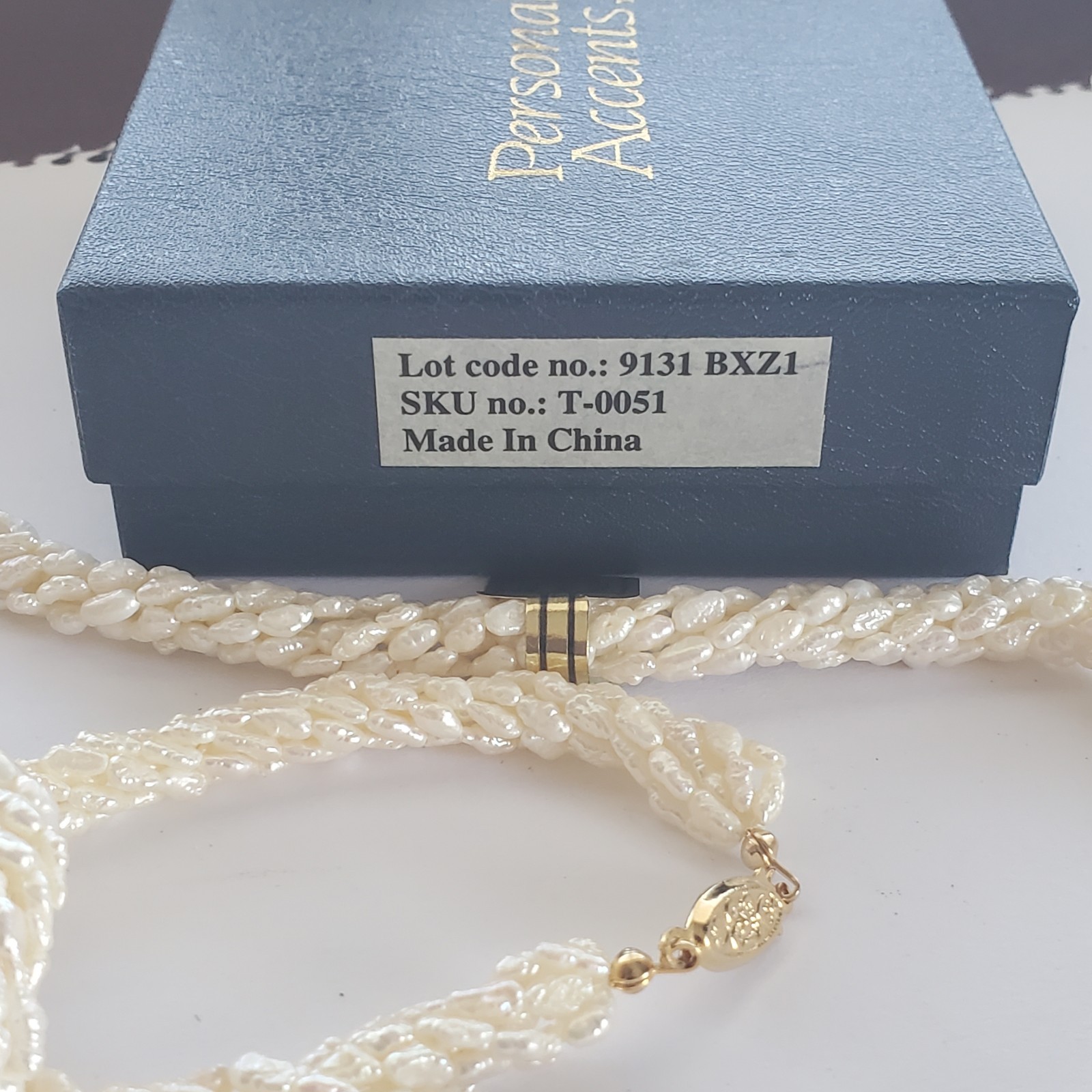 Multi-strand Rice Freshwater Pearl Set With Fish Hook Clasp,