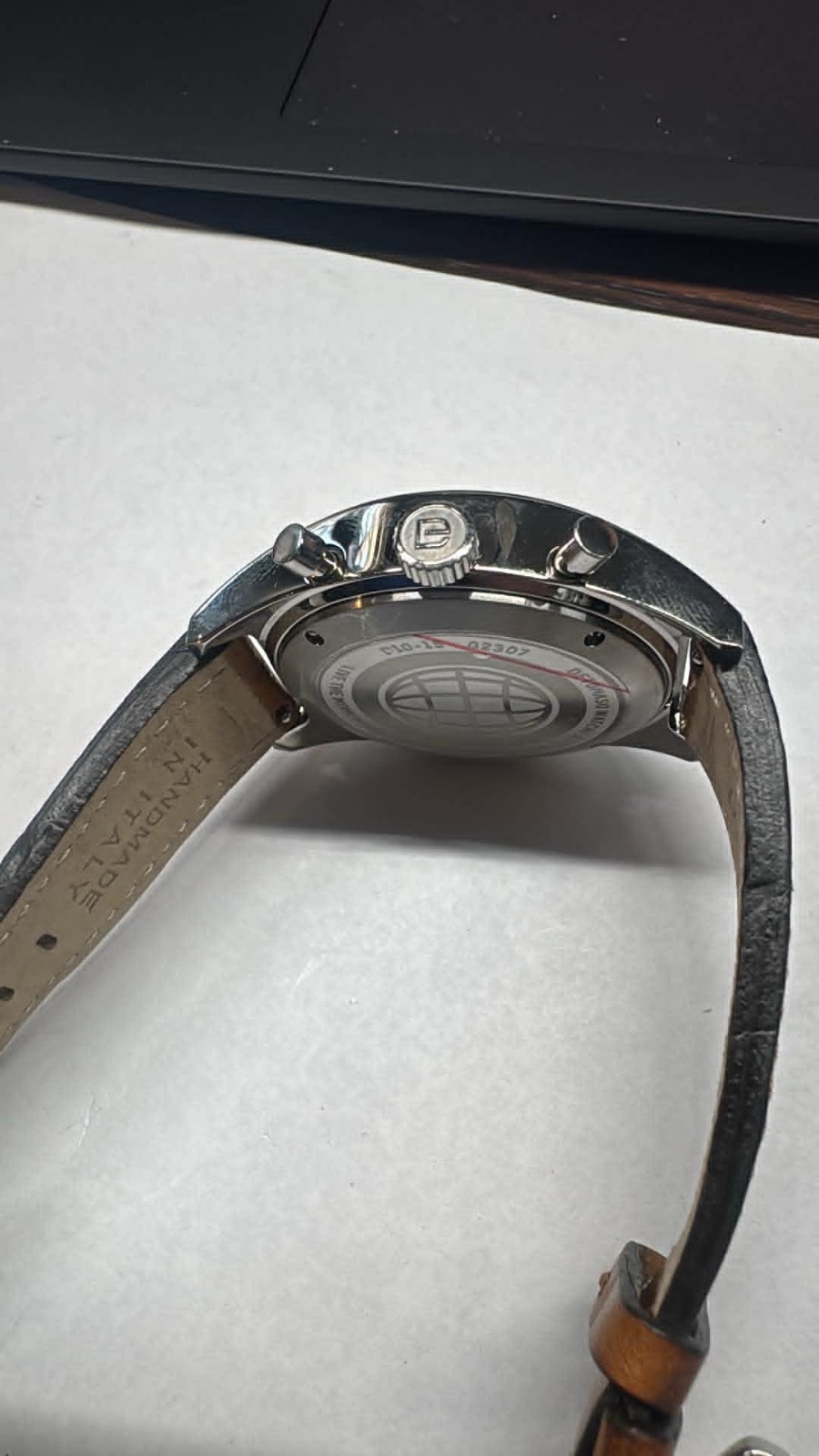 NEW 43mm Mens SS Detomaso Quartz Chrono watch D10-15 G2307 (A40)