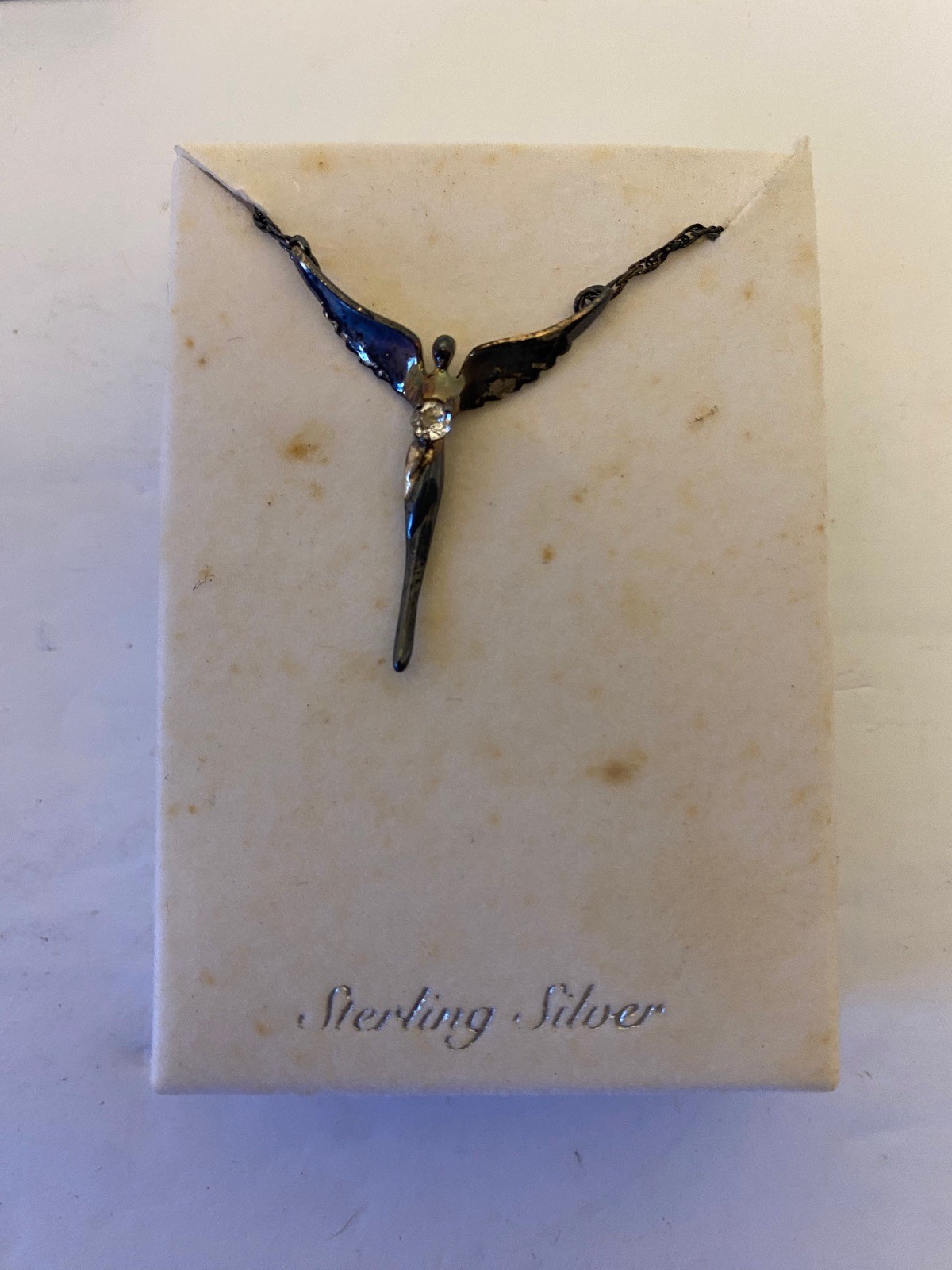 Sterling Silver Steven Lavaggi Bolivia Angel of Reconciliation Necklace 18″