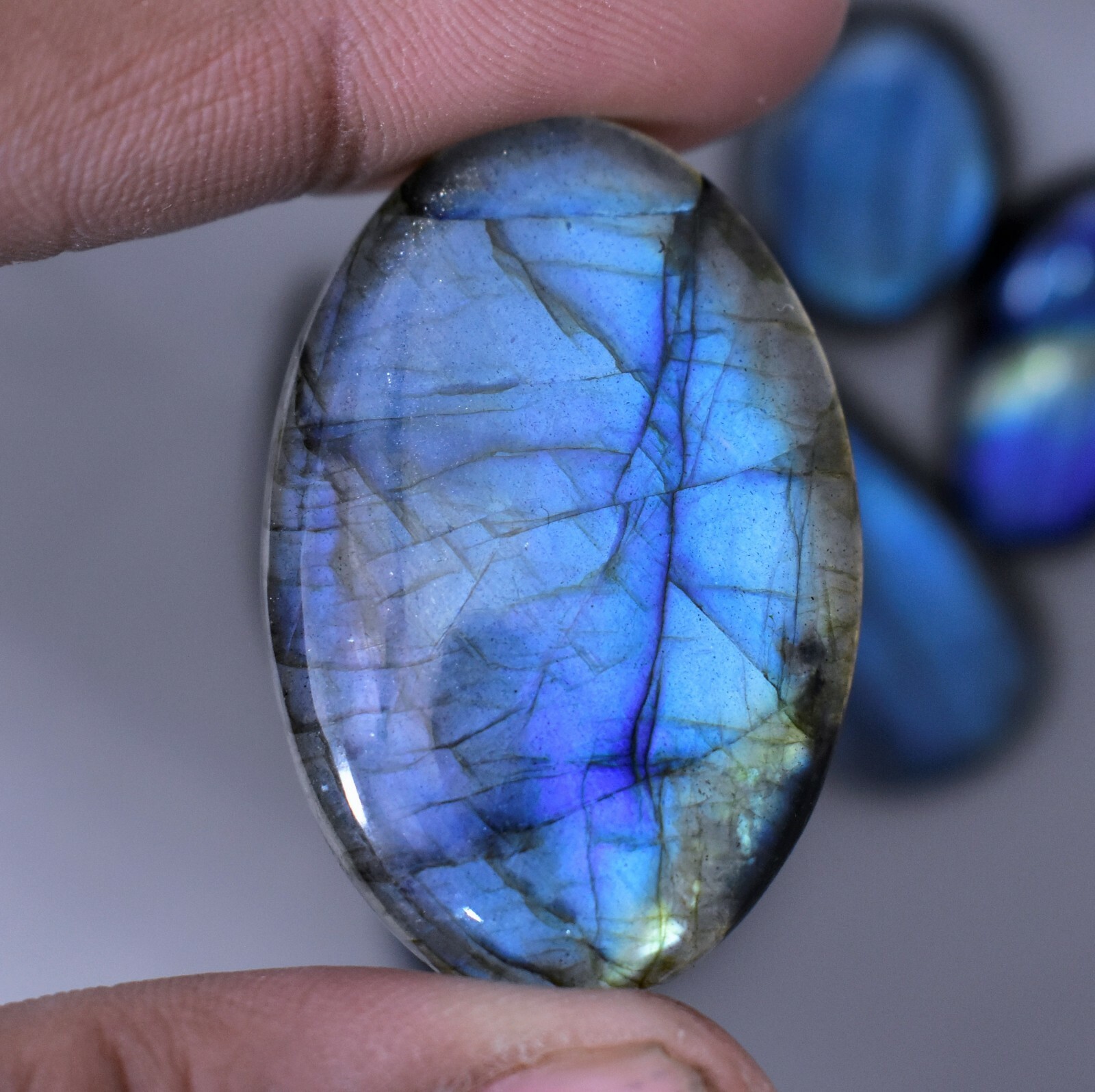 50ct 1-2 Pieces Wholesale Blue Labradorite Cabochon Loose Labradorite Gems V61-1