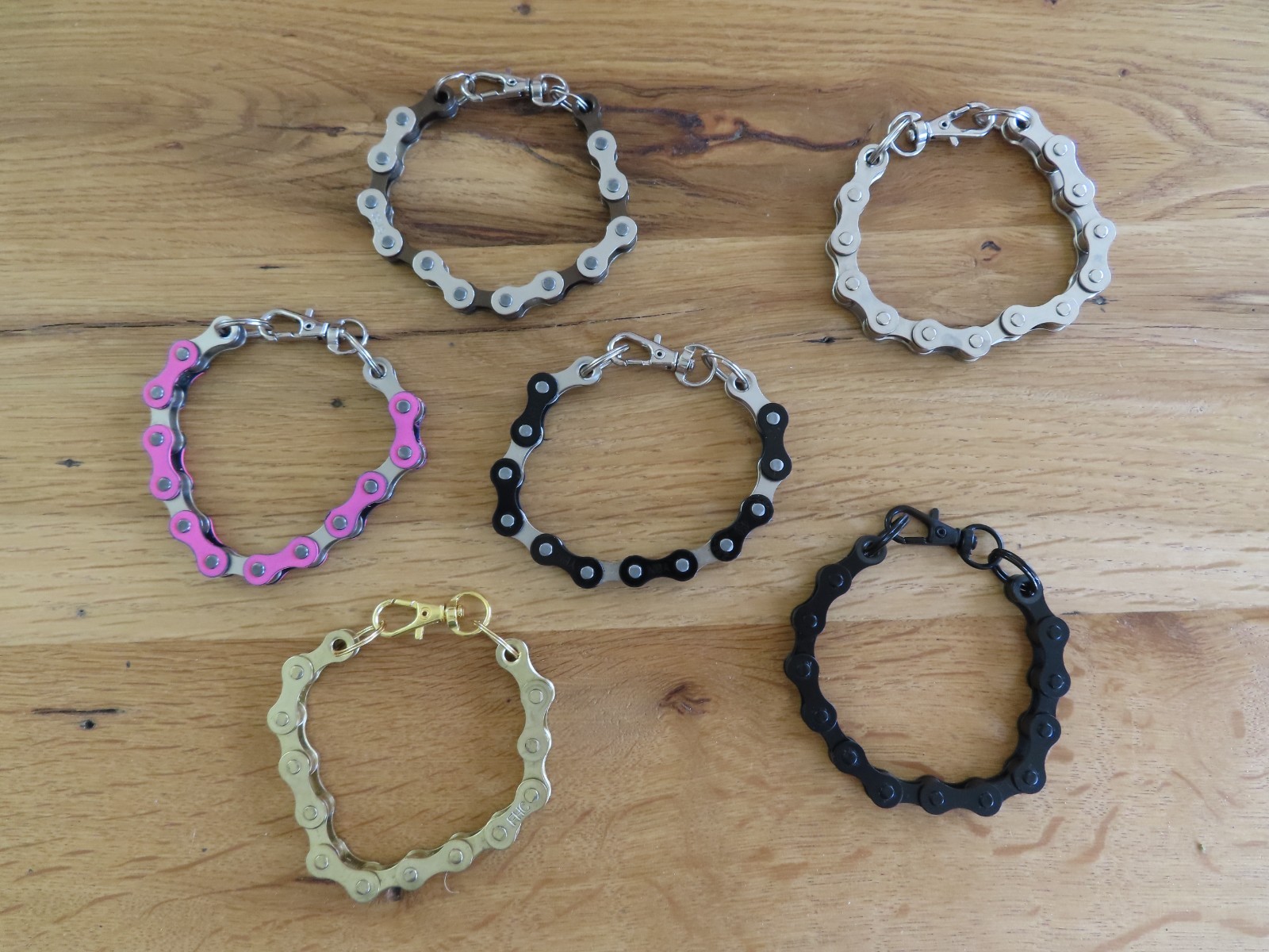 Cyclist Chain Bracelet Men Heavy Duty Industrial Steel Goth Bonus Biker Keychain