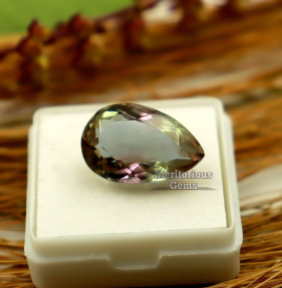 Color Changing Loose Gemstone Certified Natural Alexandrite Pear Cut 10 Ct