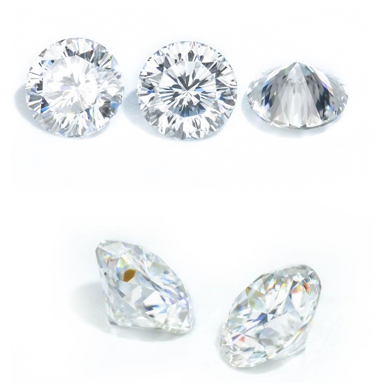 Loose Moissanite Diamonds for Rings Pendants Earrings Round Cut Gemstones VVS1 D