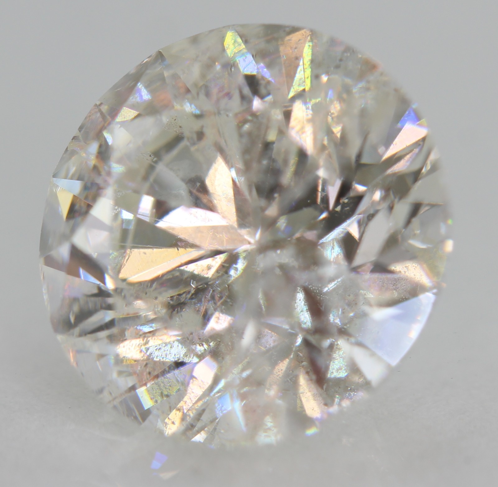 Certified 2.51 Carat F SI1 Round Brilliant Natural Enhanced Loose Diamond 8.69mm