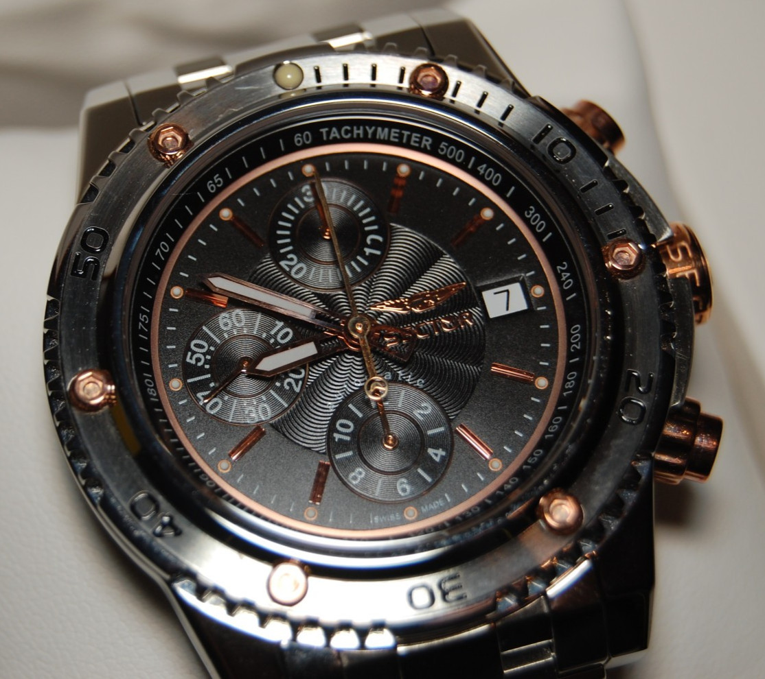 New Swiss Made Sector 890 25 Jewels Automatic Chronograph Valjoux 7750 Watch