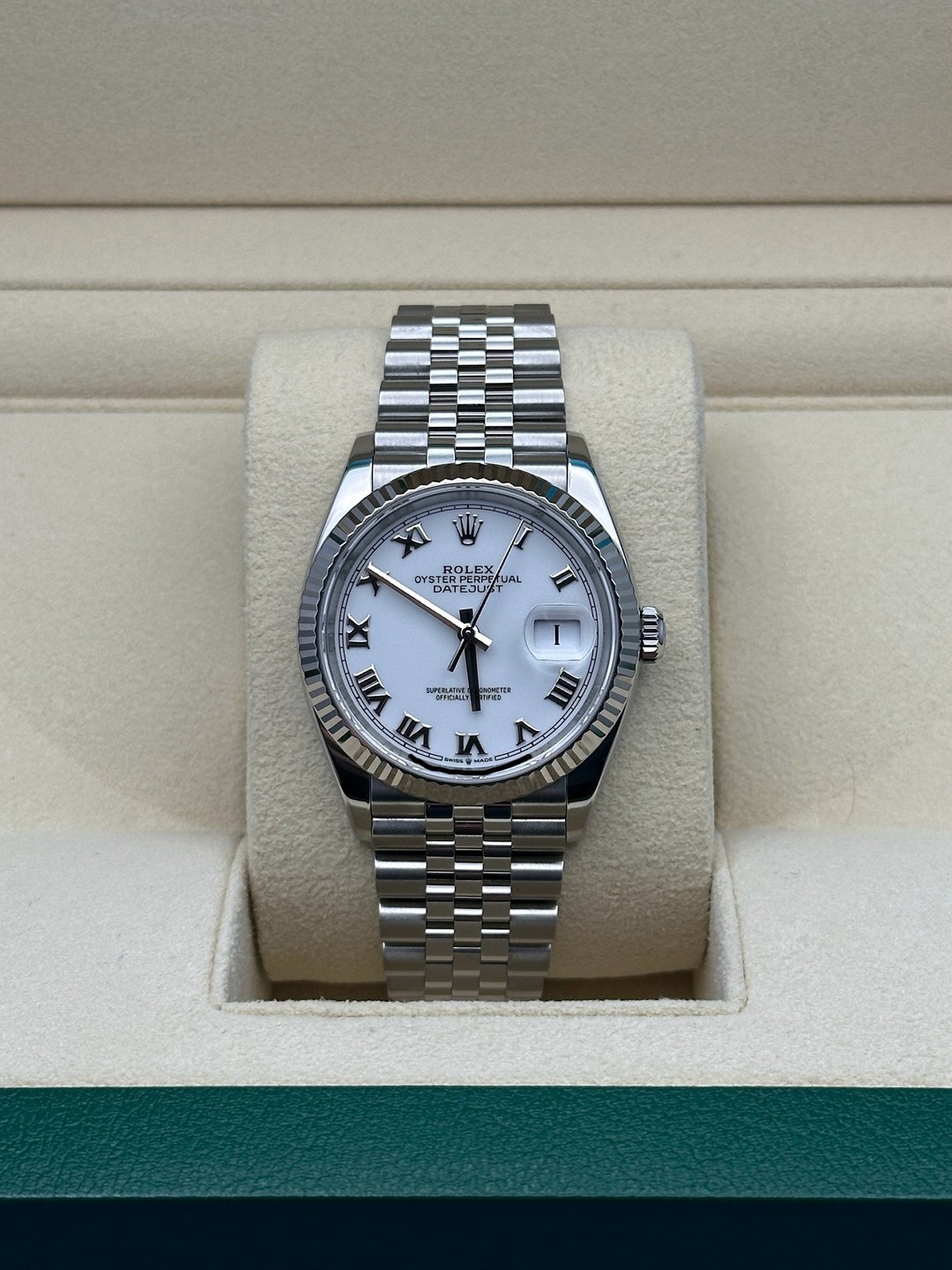 Rolex Datejust 126234 Jubilee Bracelet White Roman Dial NEW 2026